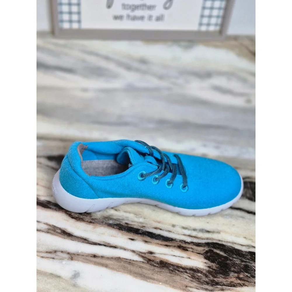 Giesswein Merino Runners Turquoise‎ Blue Wool Sneakers Mens 6 Womens 7.5 EU 38